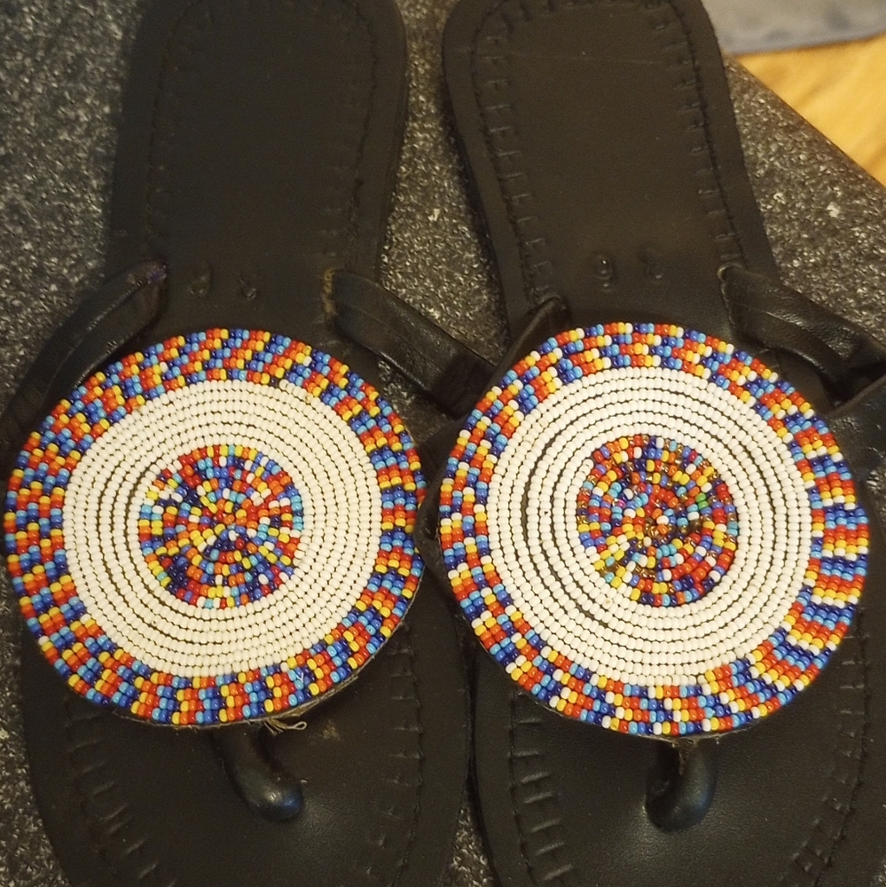 Native American Beaded Sandals